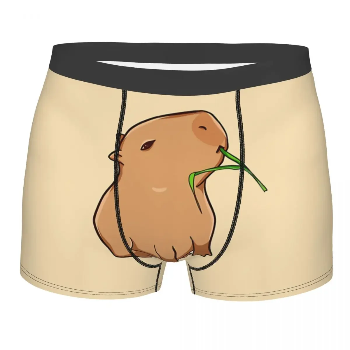 Leaf Capybara Animal Underpants Homme Panties Men's Underwear Print Shorts Boxer Briefs