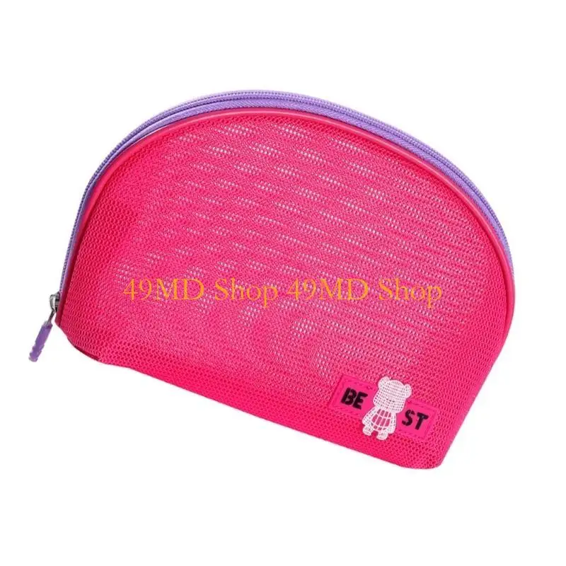 49MD Practical Storage Mesh Makeup Bag Cosmetic Pouches for Women Girls