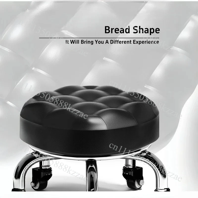 Household Multipurpose Stool With Wheels Rotating Seat For Manicure Pedicure Sewing And Kids Baby Walking Learning Stool