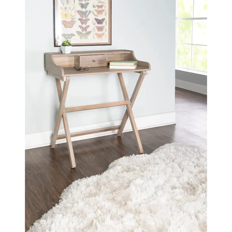 Linon Chitwood Single Drawer Folding Writing Desk, 30
