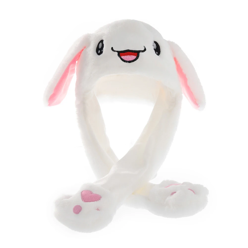 Pinching Ear Hat Crystal Velvet Funny Airbag Hat Cartoon Funny Bunny Hat Party Decors for Women Gift for Kids Children Girls Boy