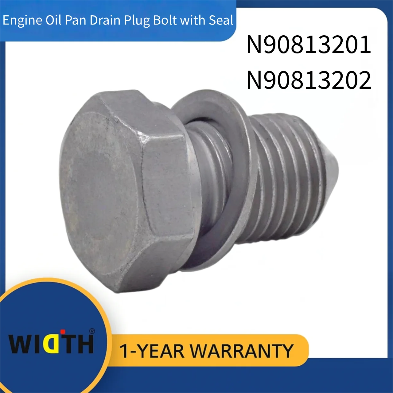 

N90813201 N90813202 Engine Oil Pan Drain Plug Bolt with Seal for Volkswagen Audi Skoda SEAT EA111 EA888 EA211 EA288 Engine