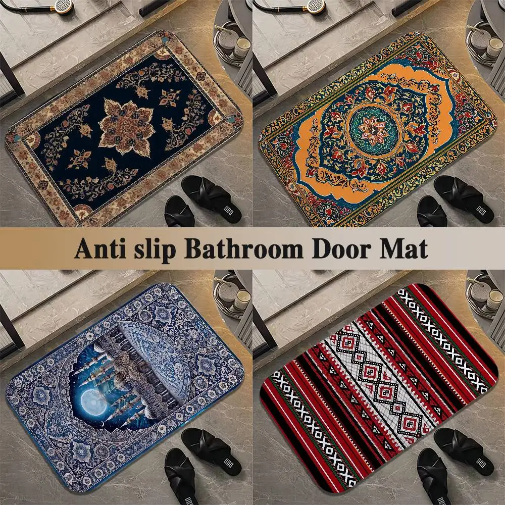 

Bohemian Pattern Floor Mat Printed Large Carpets Living Room And Bedroom Carpets Bathroom Anti Slip Door MATS Small Carpets