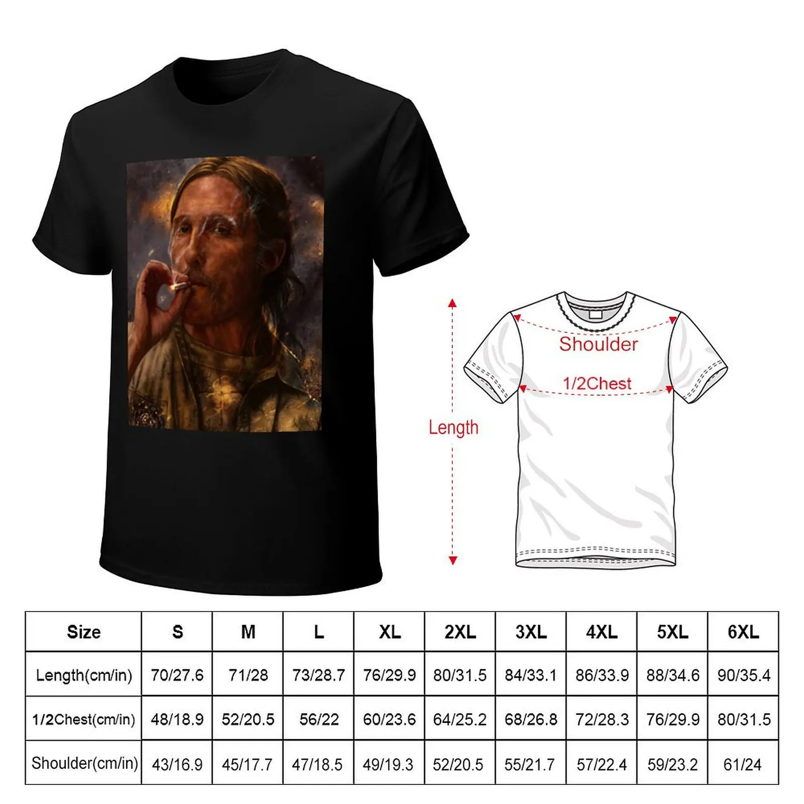 True Detective - Rust Cohle 2014 T-Shirt Stylish Graphic Short Sleeve Top