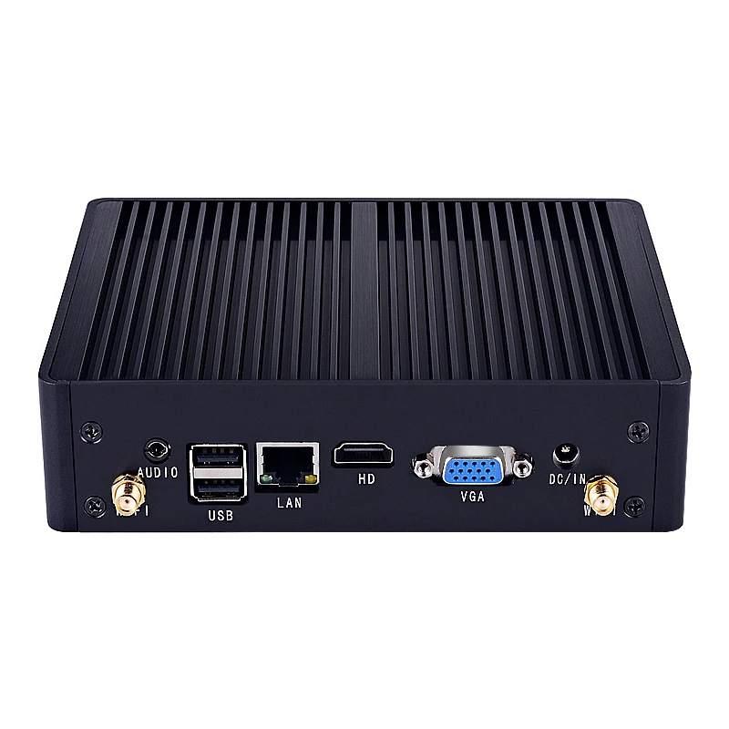 Industrial Fanless Mini PC Intel Core i3 I5 I7 Dual HDMI 4K Aluminum Embedded Computer