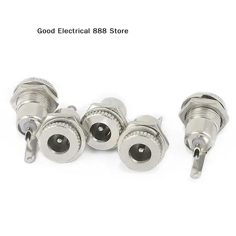 【GE】5pcs 5.5 mm x 2.1mm DC Power Jack Socket Female Panel Mount Connector DC-099