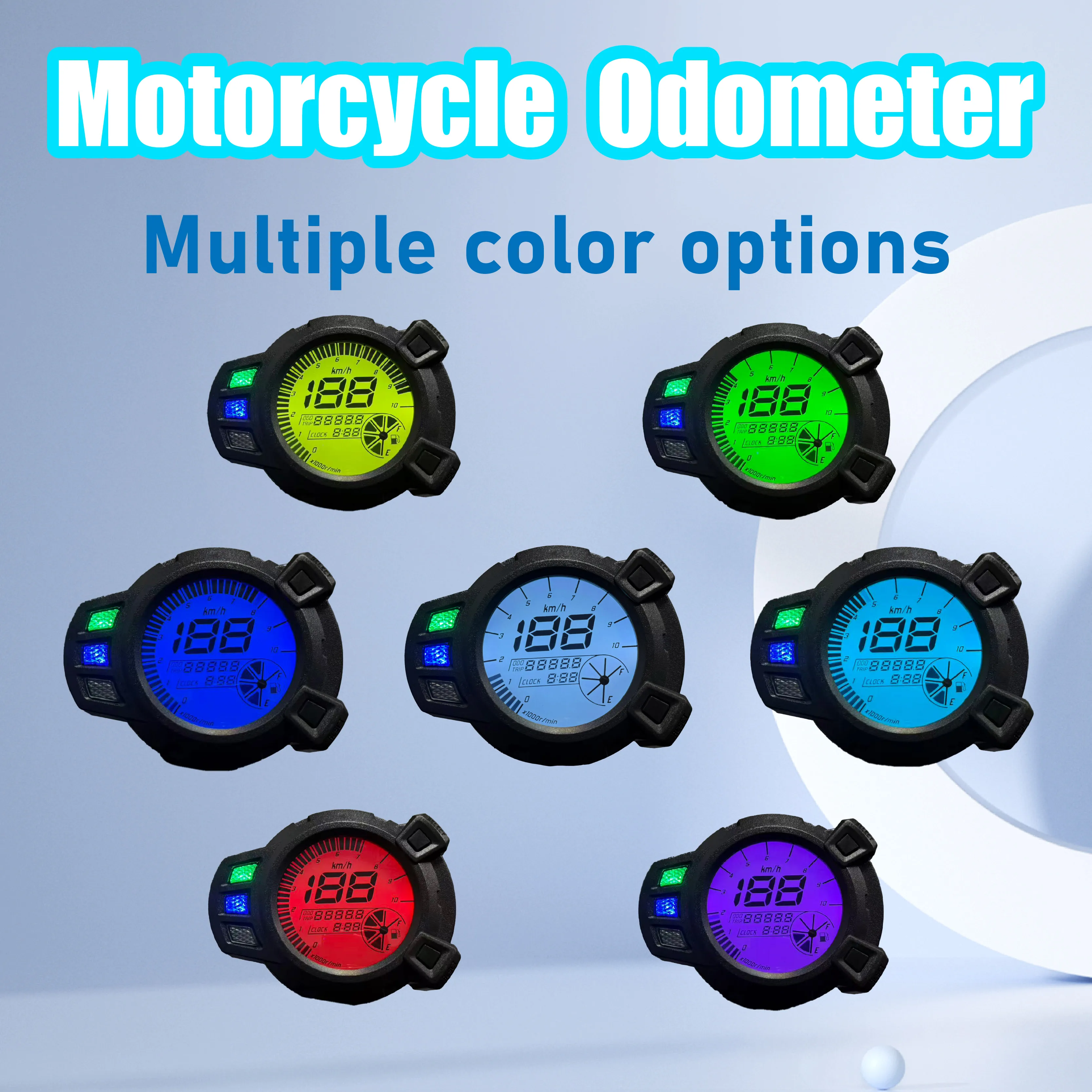7 Colors Adjustable Display Dashboard Motorcycle Speedometer Moto Digital Tachometer for Yamaha Zuma 125 BWS 125 Kymco XBWS 125