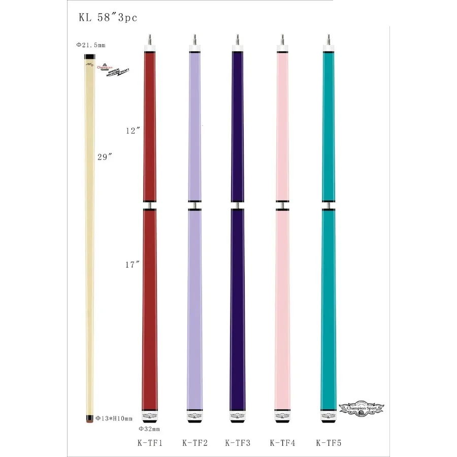 Champion Cerberus and Eros Series Heavy Hitter Jump Break Cue - 19-26 أونصة 3 قطع عصا حمام السباحة للفرامل المتفجرة وغير جهد #2