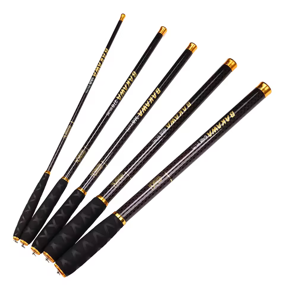 Ultralight Carbon Fishing Rods 1.8M-7.2M Portable Telescopic Travel Mini Stream Feeder Pole Hard Pesca Carp Freshwater
