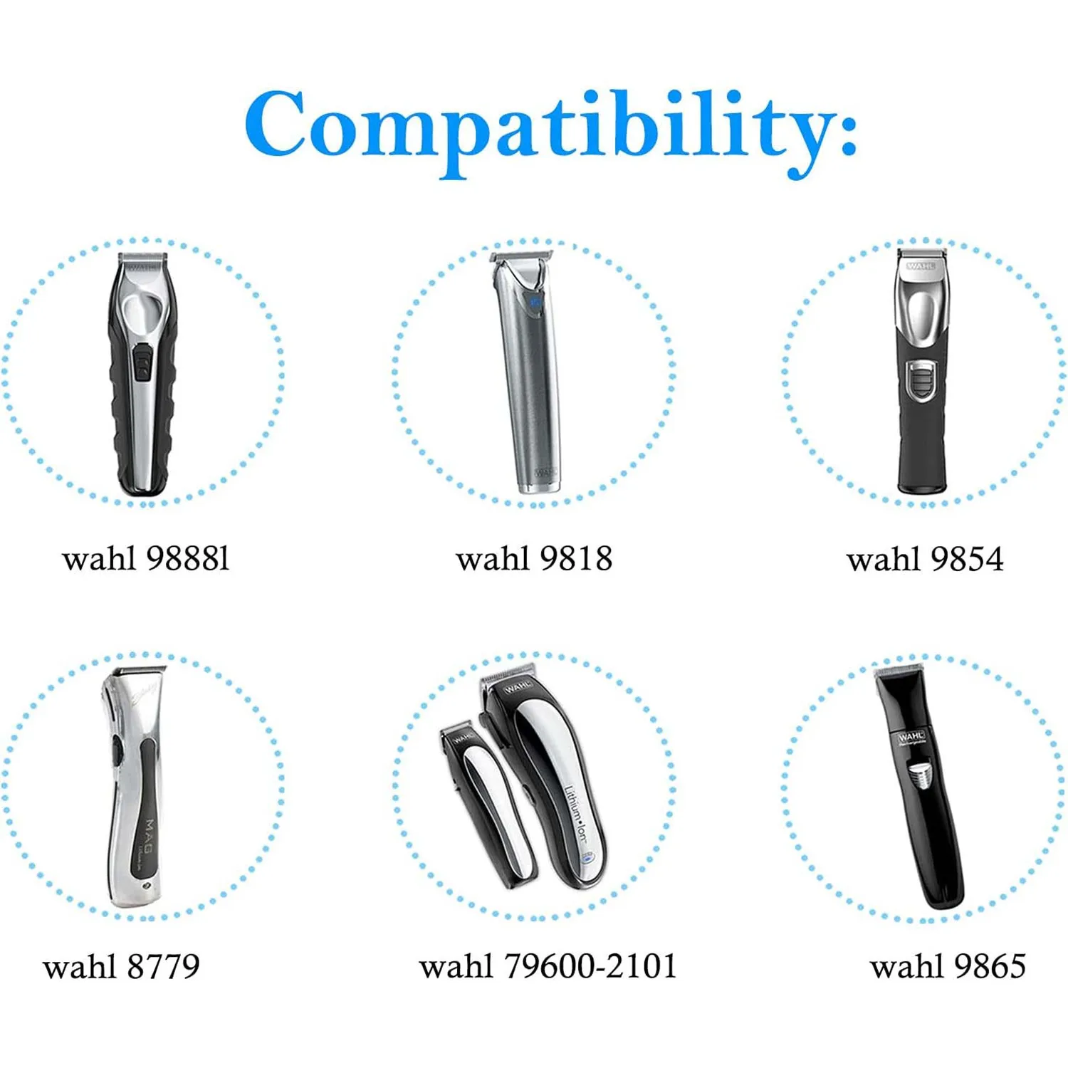 for Wahl Trimmer Charger 4V Power Cord for Wahl 9818 9818L 9888L 9916D 9918D 9685 Groomer Clipper 9854-600 9855 79600-2101 S004m