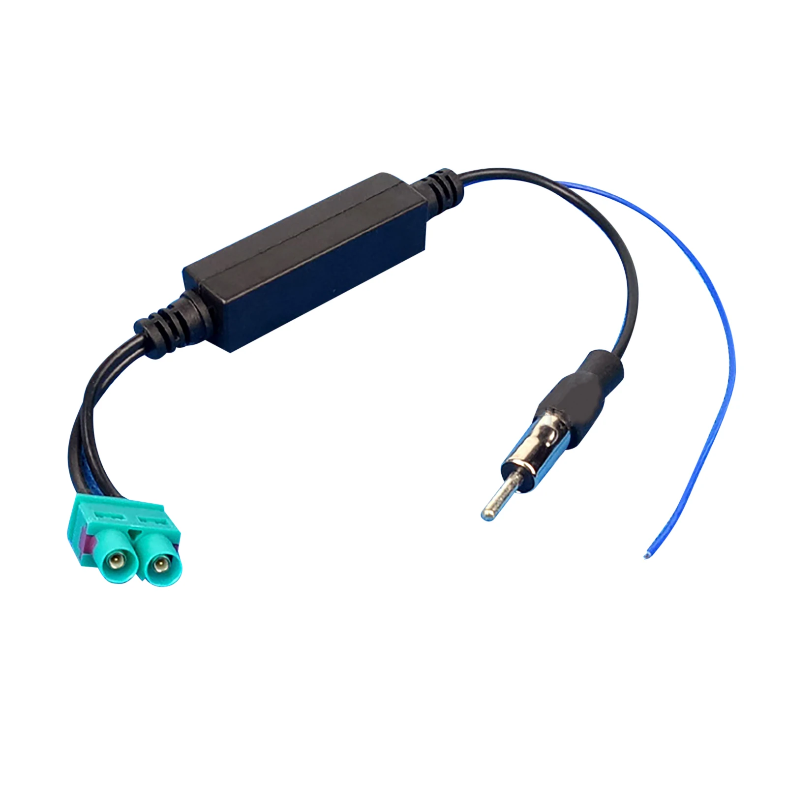 Car Dual FAKRA RF Radio Antenna Adapter Cable With Amplifier For Volkswagen Conversion Head Connector Auto Accessories