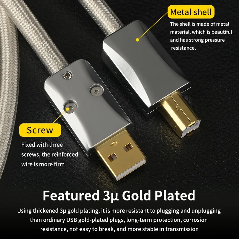 Hifi USB Cable DAC A-B C-B C-C Digital AB Audio A to B high-end Type A to Type B Hifi usb otg typec Cable