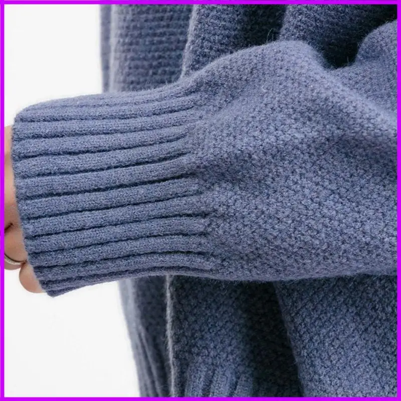

Versatile Women's Oversized Sweater Set Long Sleeve Knit Top and Wide Leg Pant