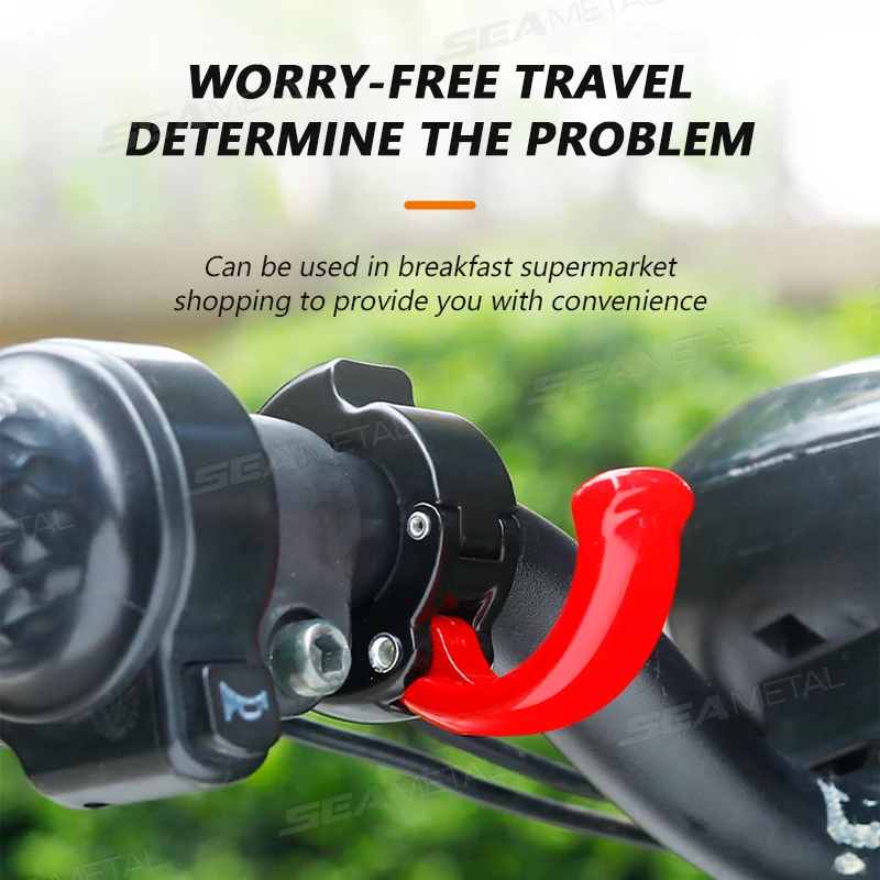SEAMETAL Replaceable Bikes Hanging Bag Hook Multi-function ABS/Aluminum Motorcycle Hanger Hook Helmet Hooks for Motorcycle Bikes