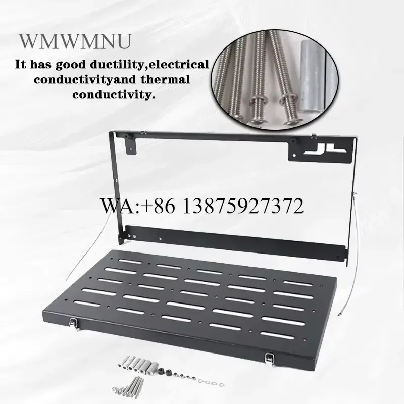 Wmwmnu Wholesale Multi-Purpose Steel Black Rear Foldable Shelf Tailgate Table for JL JLU 2018-2023