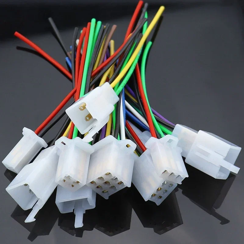 Kits de enchufe para motocicleta, 1 Juego de 2,8mm, 2/3/4/6/9 pines, conexión rápida automotriz, conector de Cable eléctrico, Te