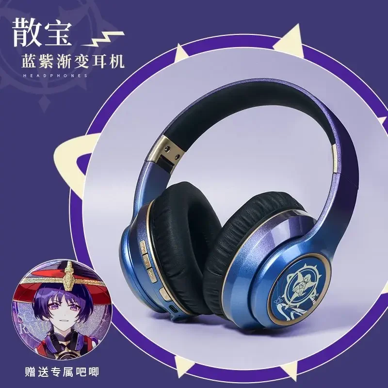 

Genshin Impact Tartaglia Wanderer Zhong Li Theme Wireless Headphones Bluetooth Comfortable Stereo Noise Reduction Foldable