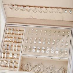 102 Pcs New Elegant Jewelry Sets Vintage Minimalist Rhinestone Pearl Geometric Stud Earrings Fashion Jewelry Gifts 2025 (No Box)