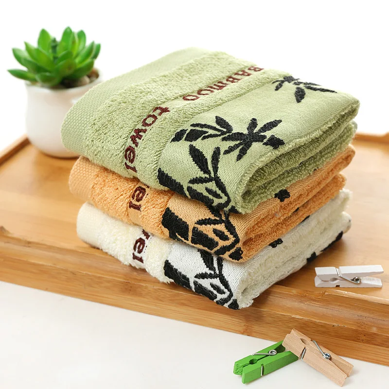 1PC Bamboo Fiber Natural Material Square Face Towel Soft Absorbent Bathroom Kitchen Hand Towel Household Daily Necessities
