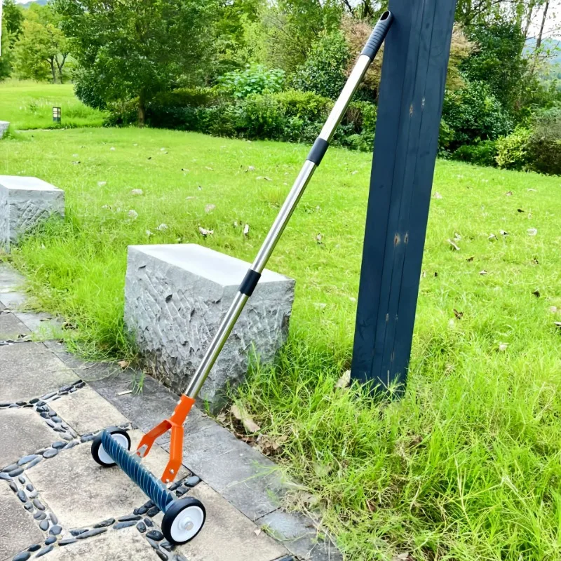 Weeding Roller Rake with Wheel for Lawn Dry Grass Leaf Removal Garden Soil Loosening Landscape Cleaning Hand Tool Garden Tools view 3