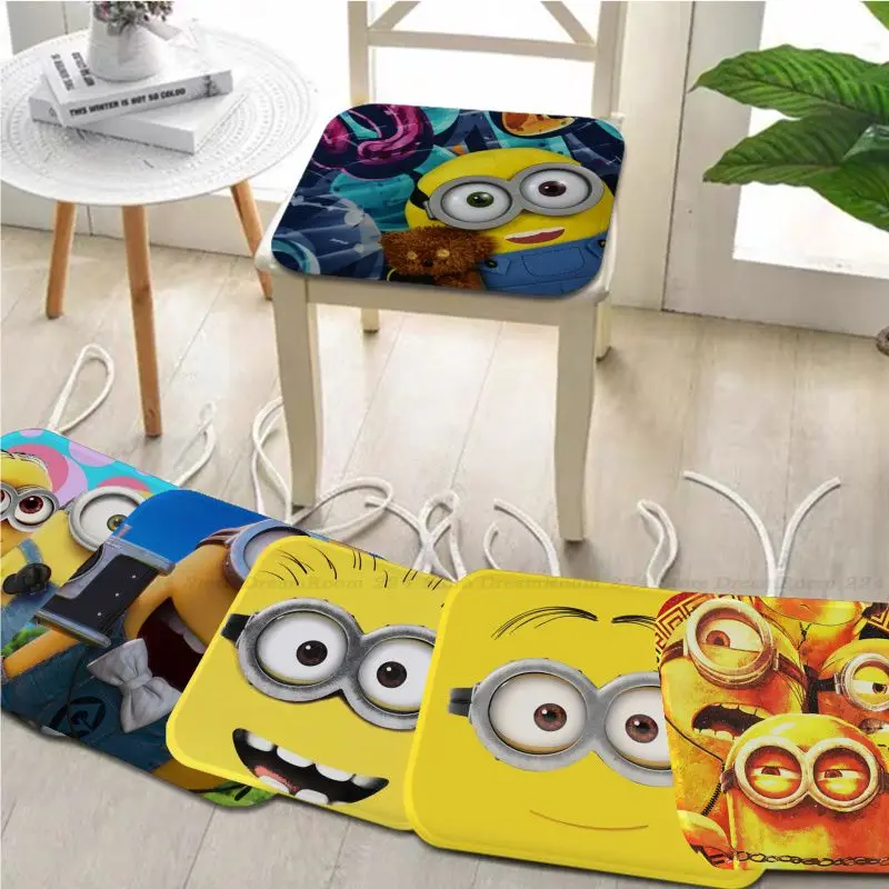 M-Mini-ons Cushion Mat Creative Fabric Cushion Non-slip Living Room Sofa Decor Students Stool Tatami Office Chair Mat Pad