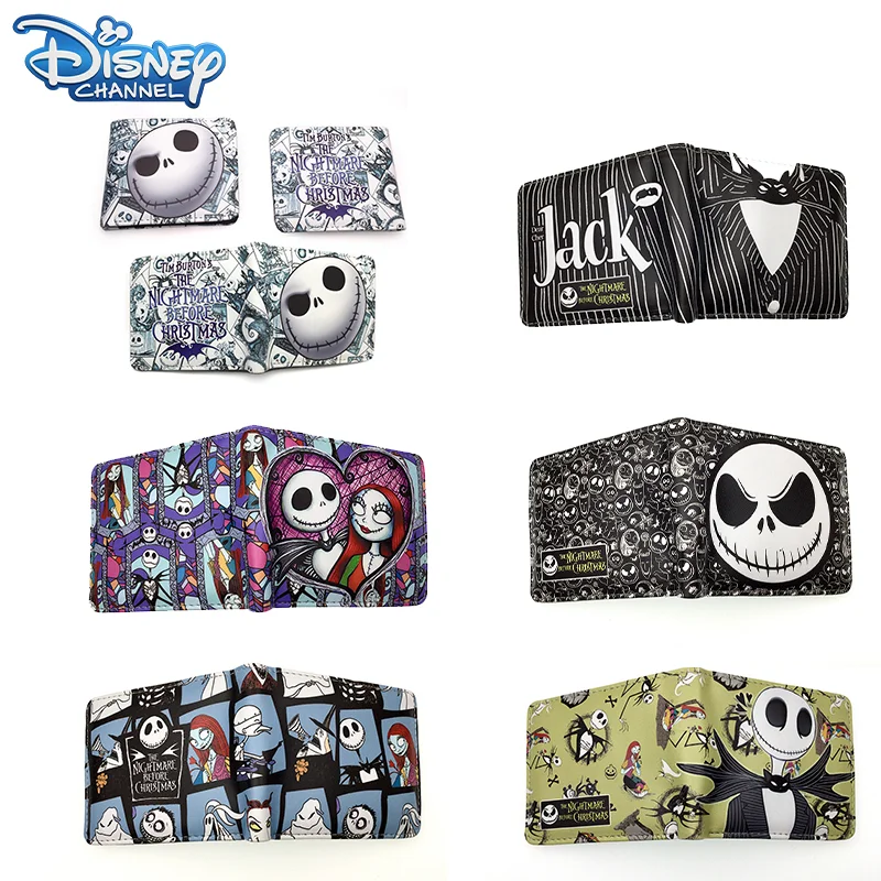 The Nightmare Before Christmas Wallets Cartoon Figure Jack Skellington Coin Purse Women Men Money Bag Halloween Cosplay Bag Gift