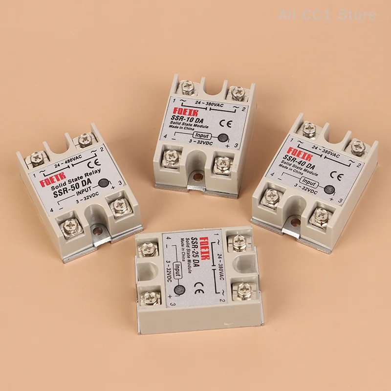 Single-phase Solid-state Relay SSR-25DA 10 25 40 50 DC Control AC 220v25A Small Solid