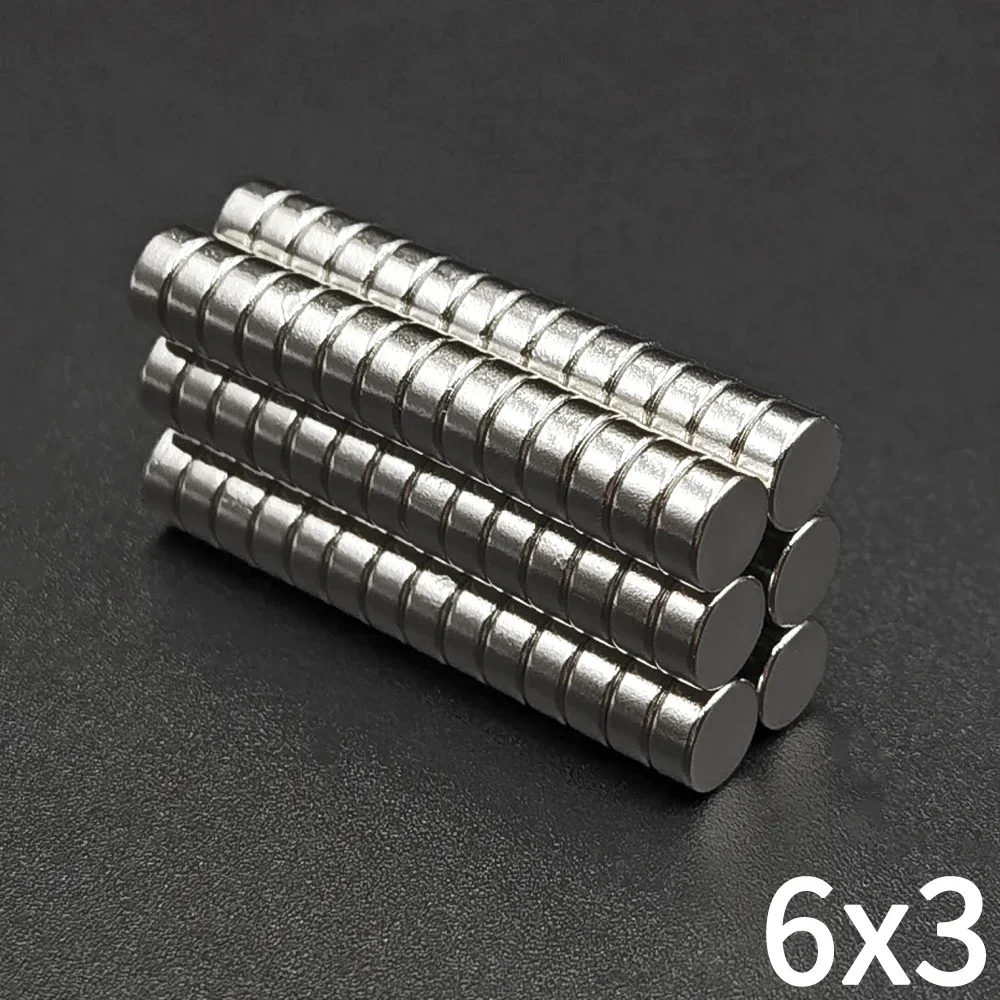 100/200PCS 6x3mm Disc Magnet for Fridge 6mmx3mm Small Round Super Powerful Strong 6x3mm Magnets 6*3mm for Fridge, DIY
