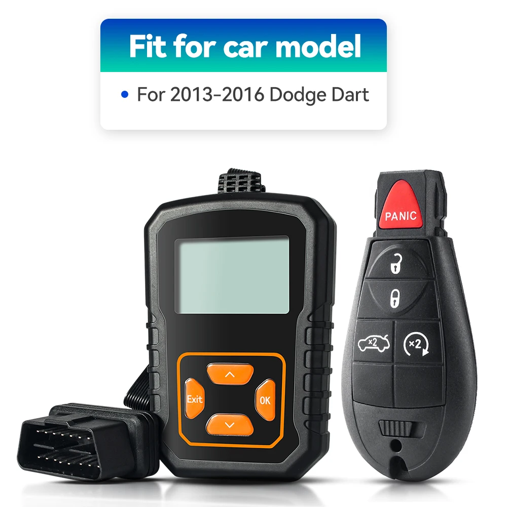 KEYYOU 433Mhz ID46/7941 Chip Remote Key For 2013 2014 2015 2016 Dodge Dart M3N32297100 With OBD DIY Programmer Tool