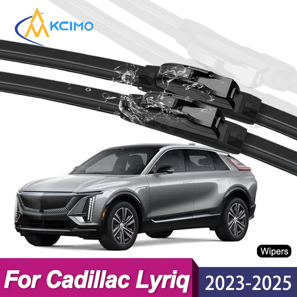 

High Quality Natural Rubber Front Wiper Set Compatible For Cadillac Lyriq 2023-2025 Direct Replacement Car Parts
