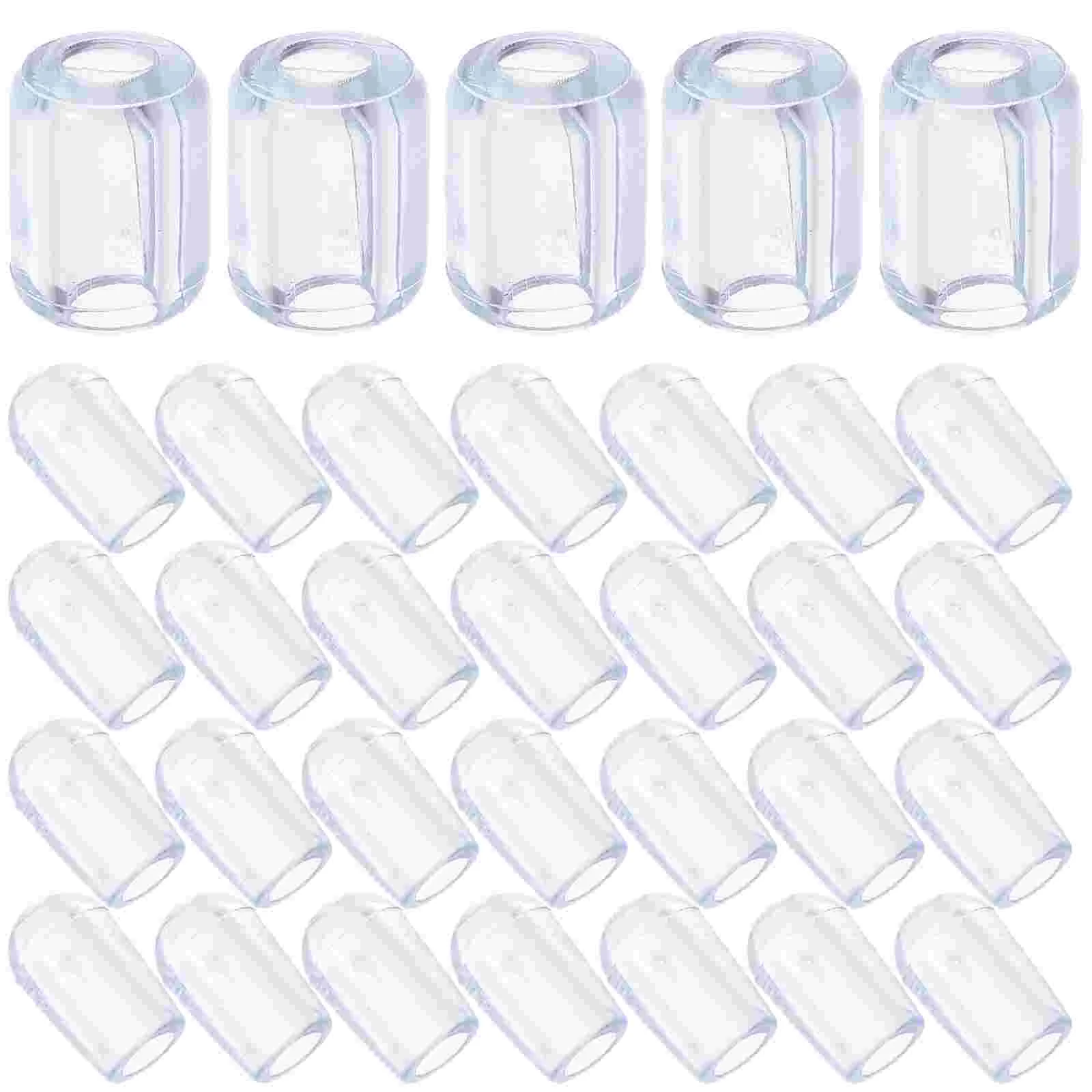 80 Pcs Transparent Rubber Sleeve Sink Grids Feet for Kitchen Grate Protectors Rack Tip Cover Pvc Accessories