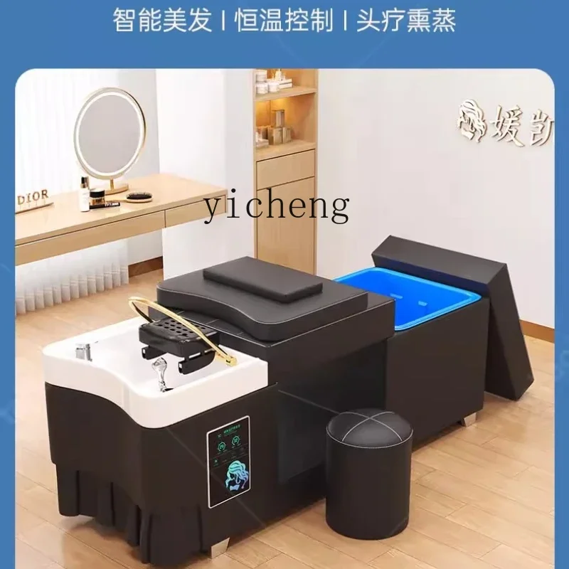 1  water storage type hair treatment shampoo bed free of water, Thai massage water circulation fumigation barber shop