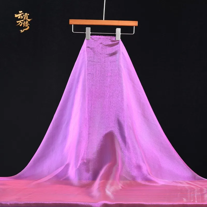 Dreamy gradient organza iridescent sheer mesh fabric for wedding dress and clothing designer's
