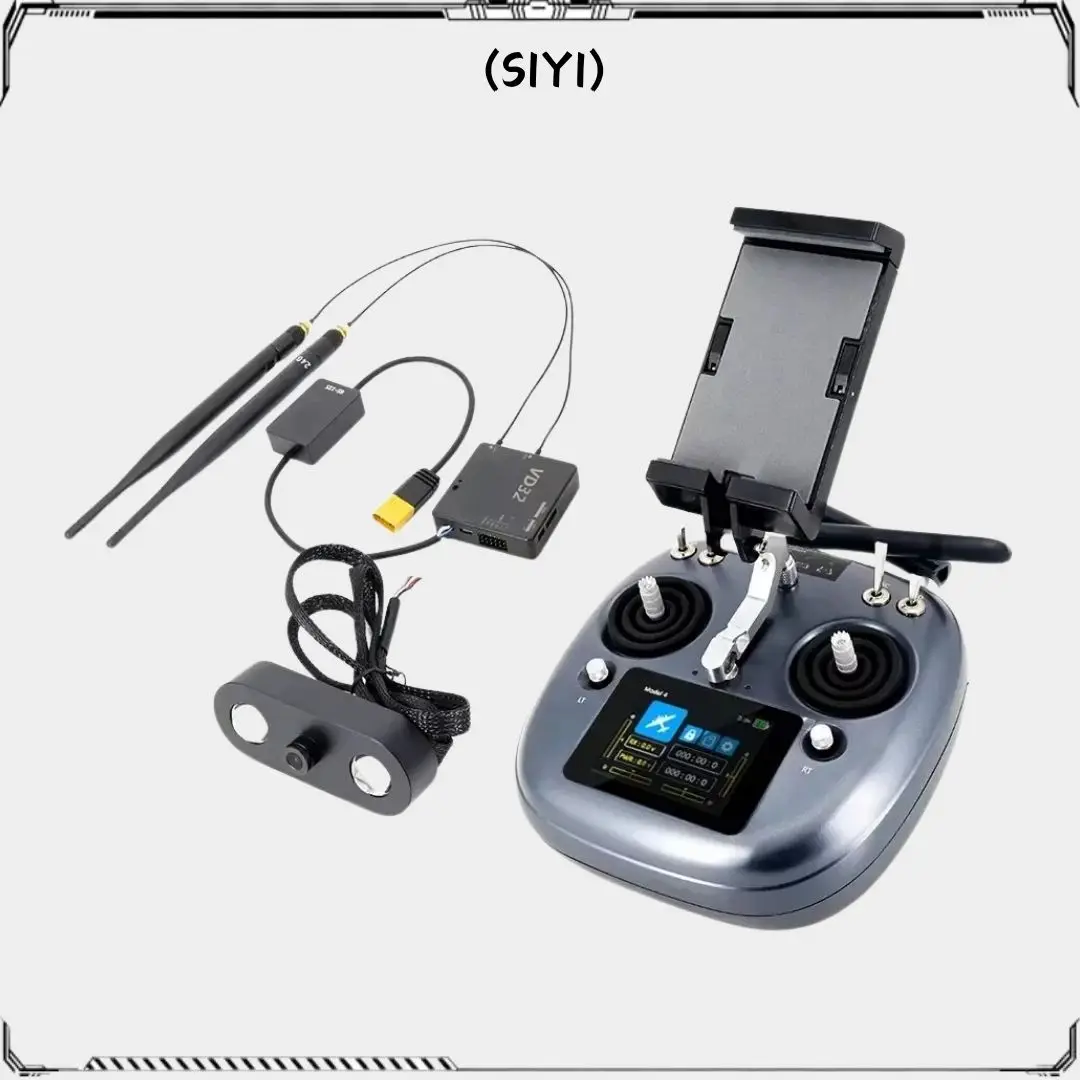

SIYI VD32 Сельскохозяйственный FPV-пульт дистанционного управления: Bluetooth Datalink, сенсорный экран, IP67, 16-канальный, 2,4G, диапазон 5 км для распыления дронов.