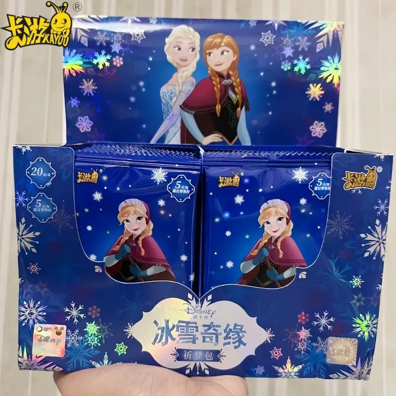 

KAYOU Original Disney Frozen Collection Cards Movie Anime Peripherals SSR Elsa Olaf Anna Flash Cards Girls Toys Birthday Gifts