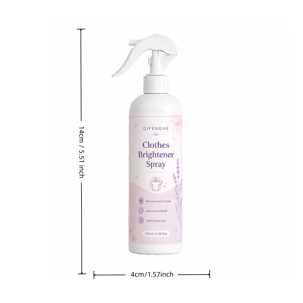 Clothes Brightener Spray Fabric Color Reviver 200ml Anti Fade Laundry Dye Fixer Color Restorer for Clothes Jeans Shirt Dress