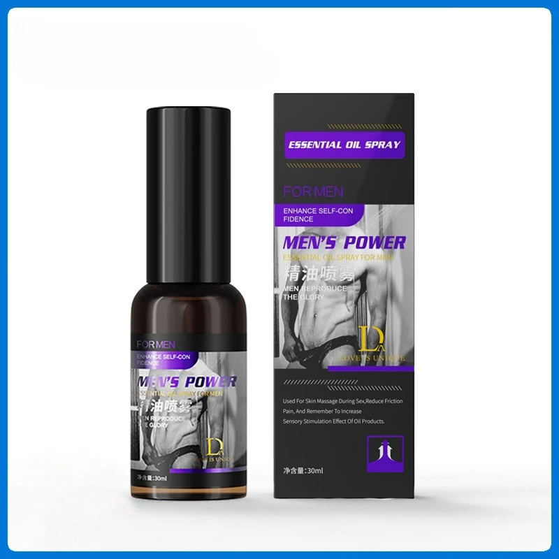 Spray de aceite esencial para hombres 30 ml: estimulante de zonas sensibles y cuidado privado para una intimidad mejorada | Producto sexual para adultos