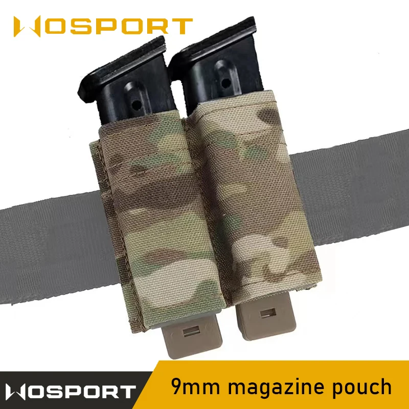 Fast Tactical Magazine Pouch with Quick Release Kydex Insert, 9mm Pistol, Dual Magazine Pouch, Hunting Gear