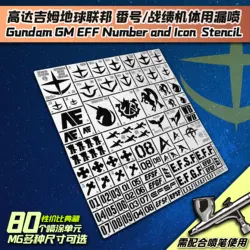 Earth Federation Jim Logo Leakage Spray Board Tools For 1/100 1/144 Gundam GM EFF Model Making Hobby DIY Accessory