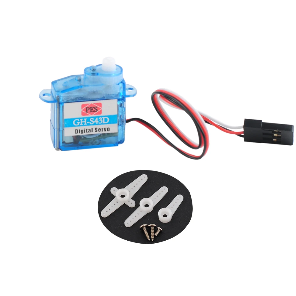 GH-S43D Digital Servo Micro Mini Servo Modeling Accessories 90 degrees 3.6-4.8V for RC Cars Boats Robot Airplane Helicopter 4.3g
