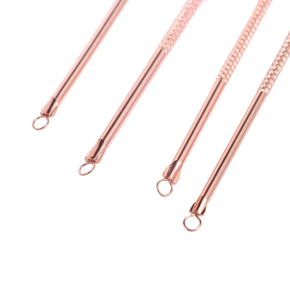 Stainless Blackhead Removal Needles Rose Gold Silver Pore Cleanser Needle Hook Acne Treatment Durable Black Head Pore Cleaner