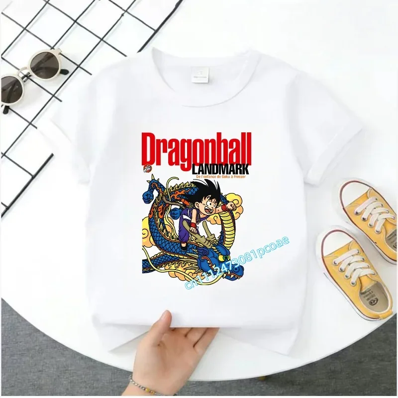 

Футболка Dragon Ball Z, футболки с героями аниме, детские футболки с изображением Гоку, одежда для мальчиков, детские топы, детские летние мягкие футболки с короткими рукавами