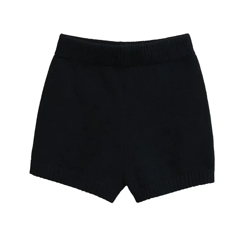 Amerikanische Retro frauen Falten Über Taille Gestrickte Shorts Sexy Wrap Gesäß Flip Taille Faden Enge Schlanke Solide Shorts Kleidung – Detail 16