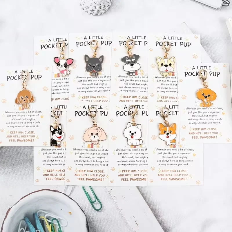 10 Cute Cartoon Puppy Keychain - огляд і ціна Pet Supplies Store