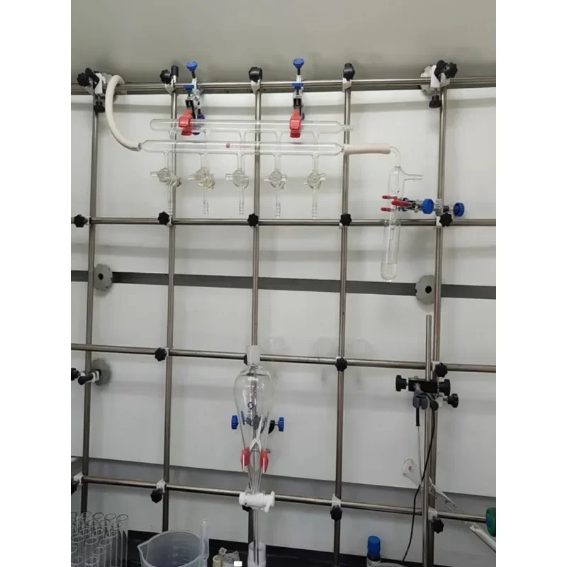 Fume hood Grid Rack Fume hood Synthetic Rack Double Row Tube Fixture Rack Stainless Steel Material Fiberglass Rod Material