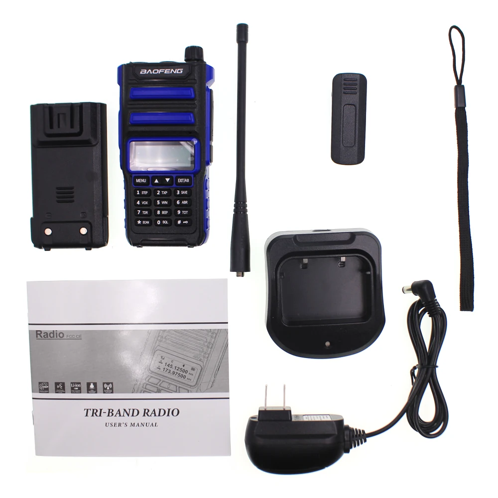 15% OFERTA Baofeng BF-H5 Plus Walkie Talkie 10W Tri Band 136-174MHz y 200-260MHz y 400-480MHz Radio portátil Ham Radio BF-H5plus