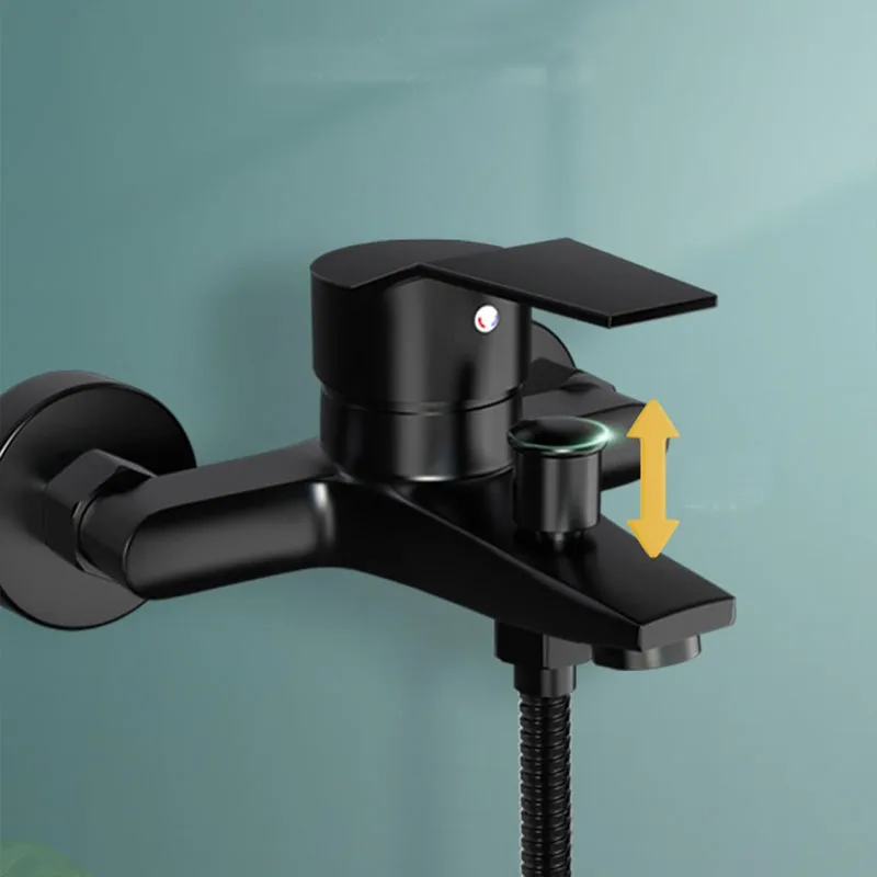 Zinc Alloy Bathroom Shower Faucets Wall Mounted Hot Cold Water Dual Spout Mixer Tap For Bathroom Splitter