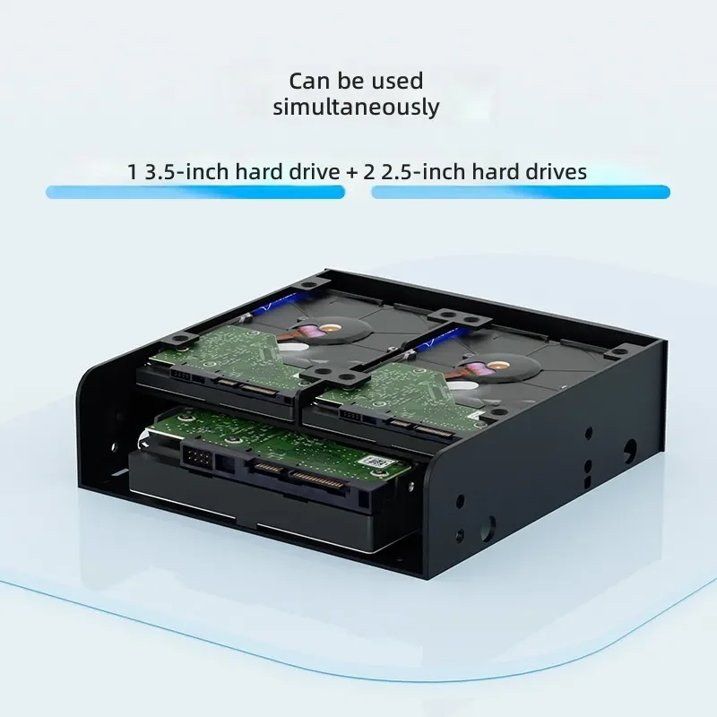 for MR8802 Hard Disk Conversion Rack Bracket Chassis Optical Drive Bay Adapter 5.25 inch to 3.5 inch HDD Mounting Frame