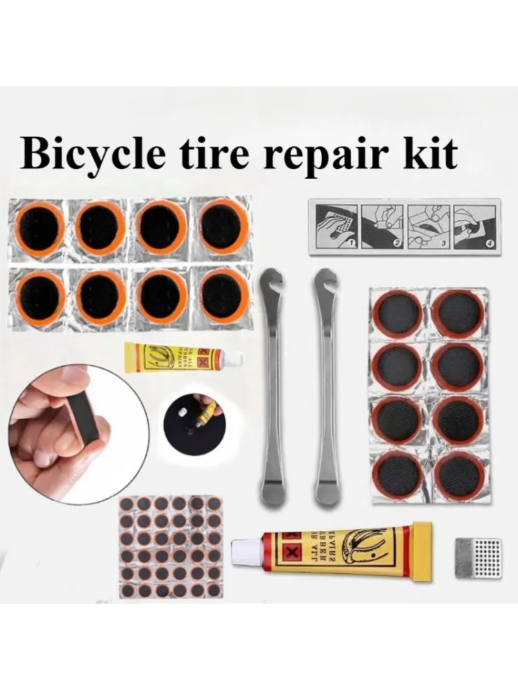 AliExpress Bike Tire Repair Kit-Patches Tire Flim Grinding Film Crowbar Multifunctional Tools for Cycling Tire Patch Repair Kit