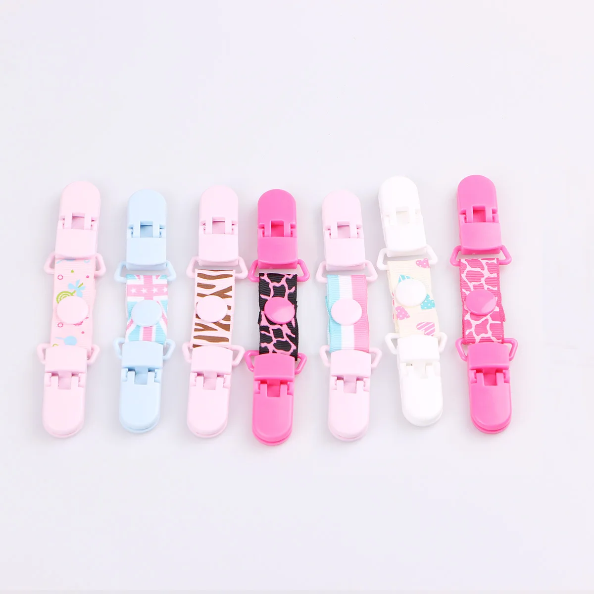 Plastic Baby Pacifier Clips 10/50/100pcs Holder Infant Dummy Clips Baby Soother, Chain Pacifiers Clip for Toddler 20mm